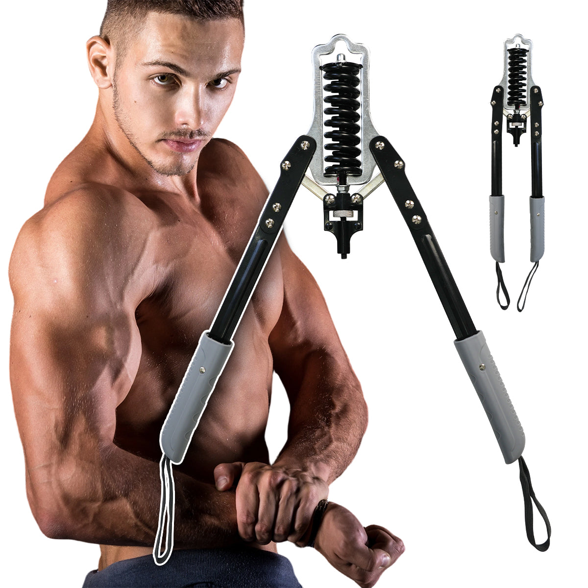 Chest & Shoulder & Arm Twister Adjustable Resistance Home Chest Expander Power Chest Press Machine 220lb/350lb for Upper Body