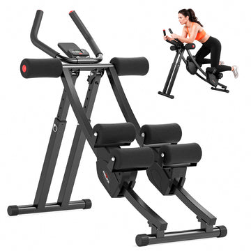 RELIFE REBUILD YOUR LIFE Adjustable Ab Machine, Foldable Ab Workout Equipment for Abs, Waist, Arms & Legs Independent Dual Tracks Waist Trainer 440LBS