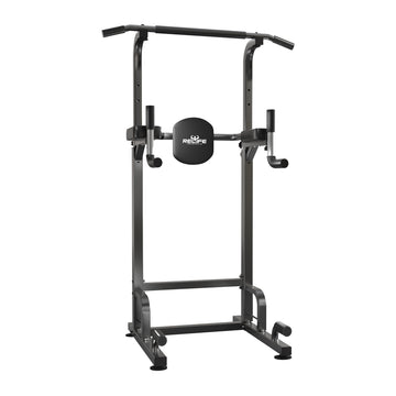 RELIFE Black Power Tower Pull-Up Push-Ups Dip Station for Home