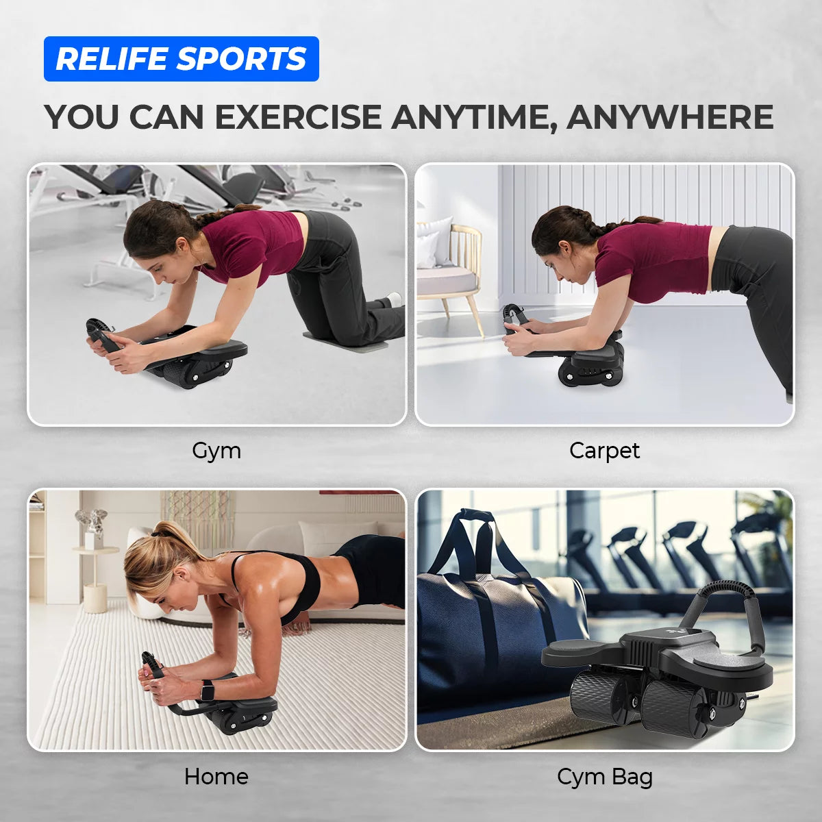 2024 New Ab Roller Wheel with Knee Mat Timer