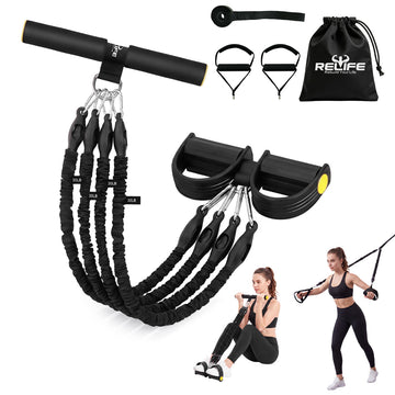 4-IN-1 PEDAL RESISTANCE BAND SET | 120LBS FULL BODY WORKOUT