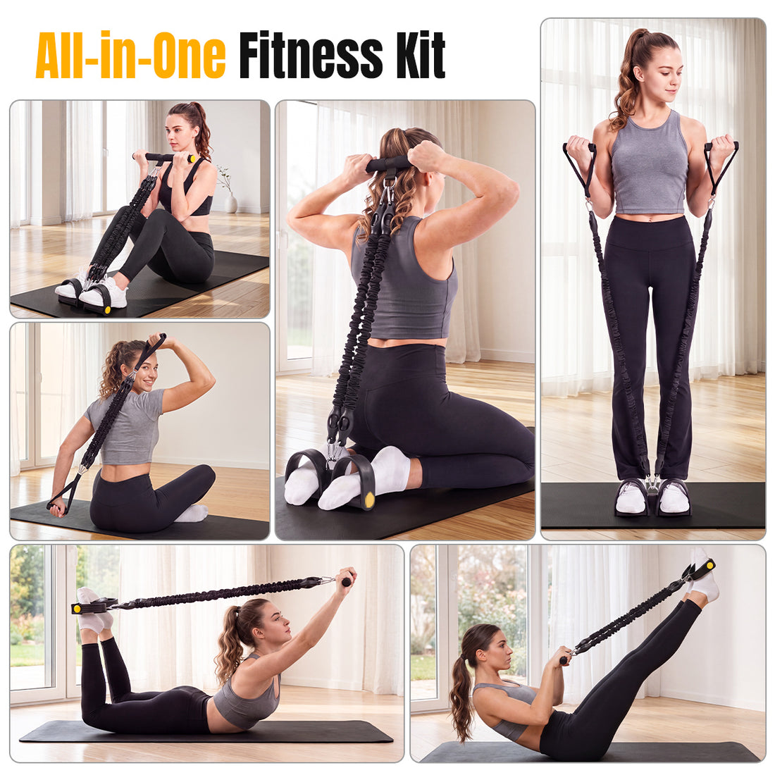 4-IN-1 PEDAL RESISTANCE BAND SET | 120LBS FULL BODY WORKOUT