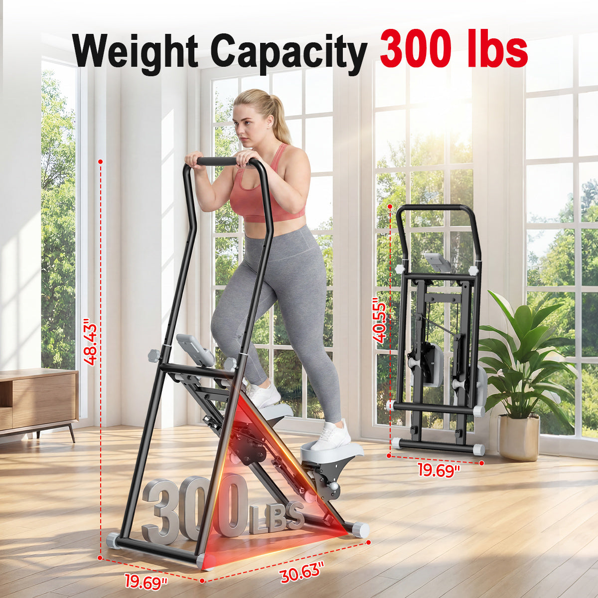 RELIFE heavy duty vertical climber with 300 lbs weight capacity