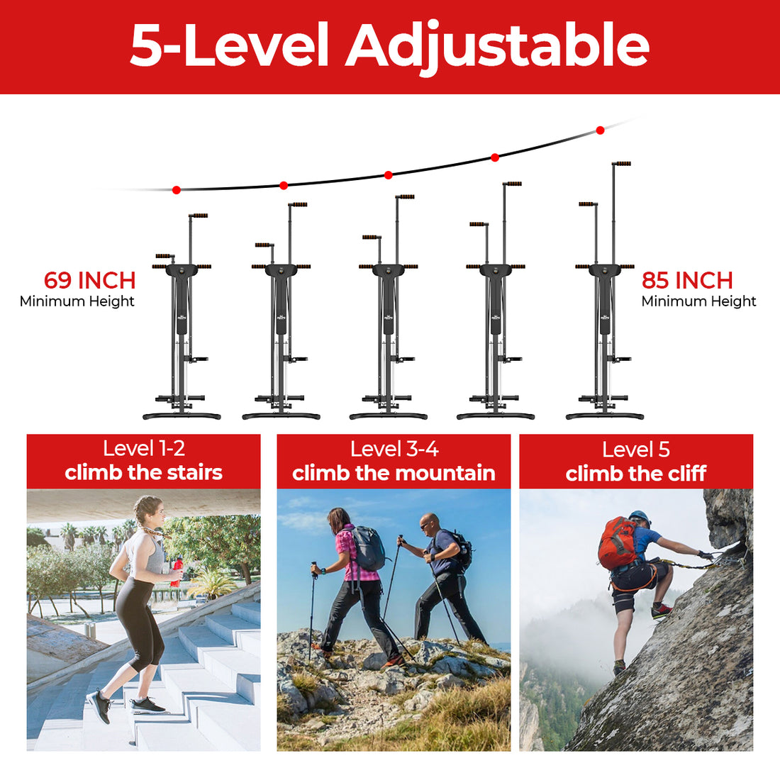 2026 Home Vertical Climber Exercise Machine Workout Fitness Stepper for Sale