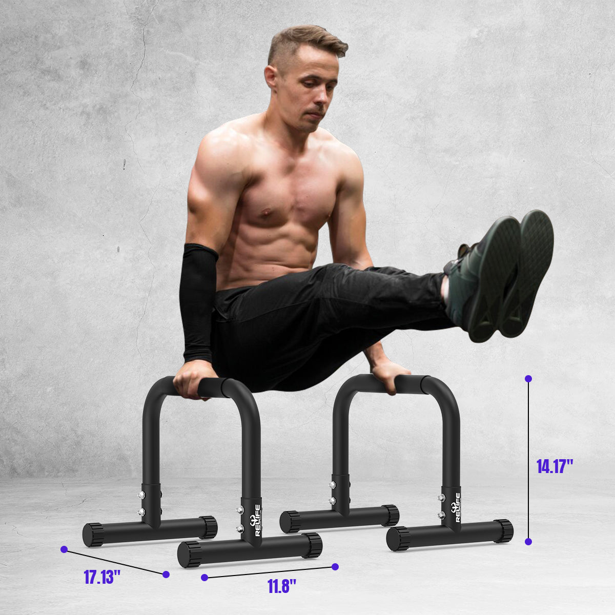 Pike Pushups Feet Elevated Decline Press Ups Push Up Bar 14