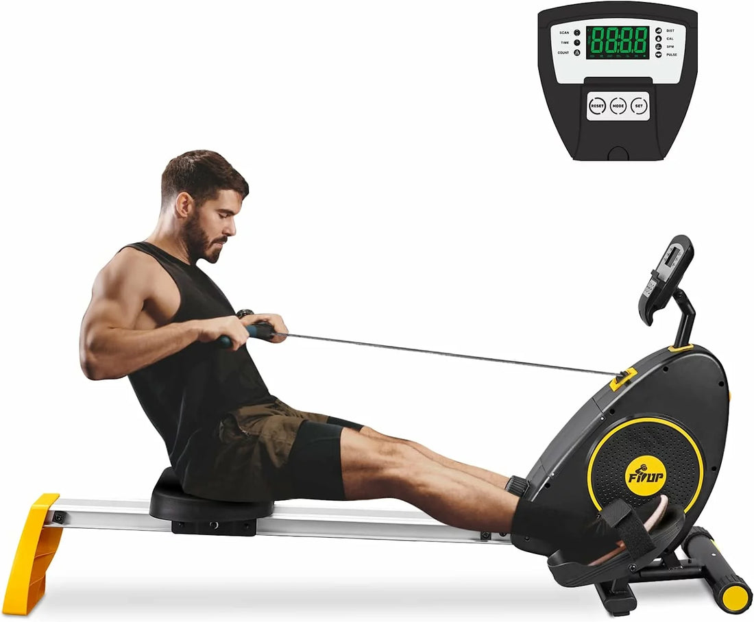 Fitness Magnetic Rowing Machine Rower with LCD Monitor