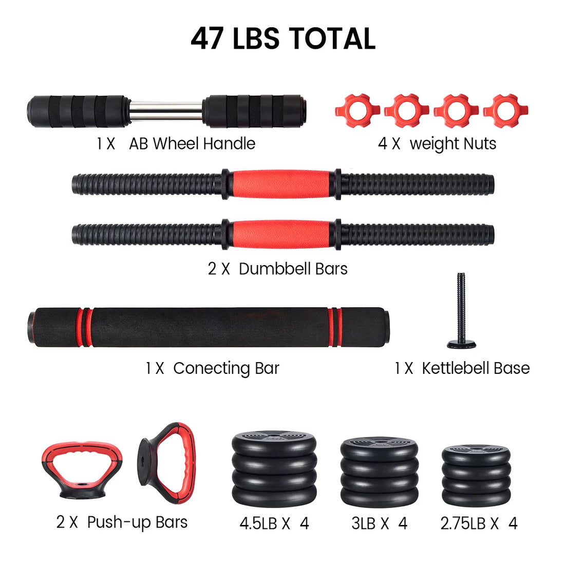 Adjustable & Multifunctional Weight Set for Home Gym