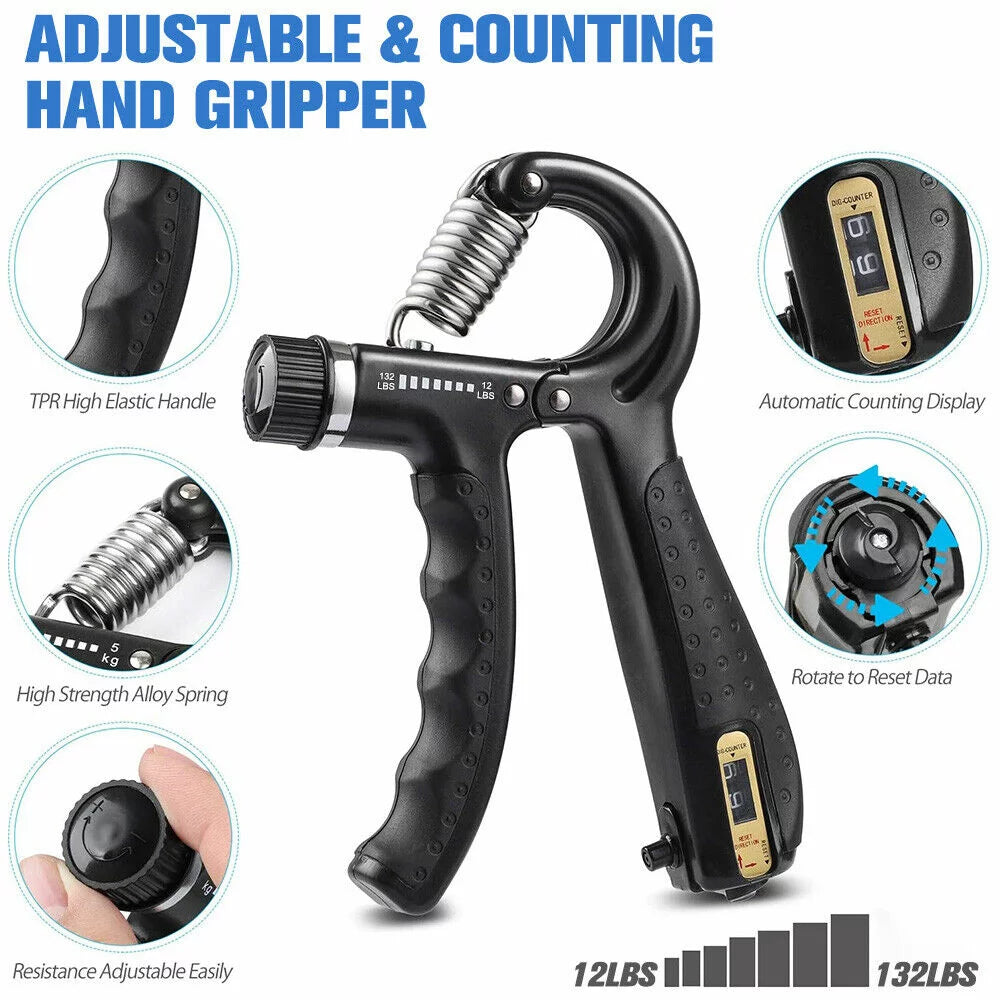 Adjustable Wrist Training Gripper Fitness Hand Exerciser Grip Strengthener