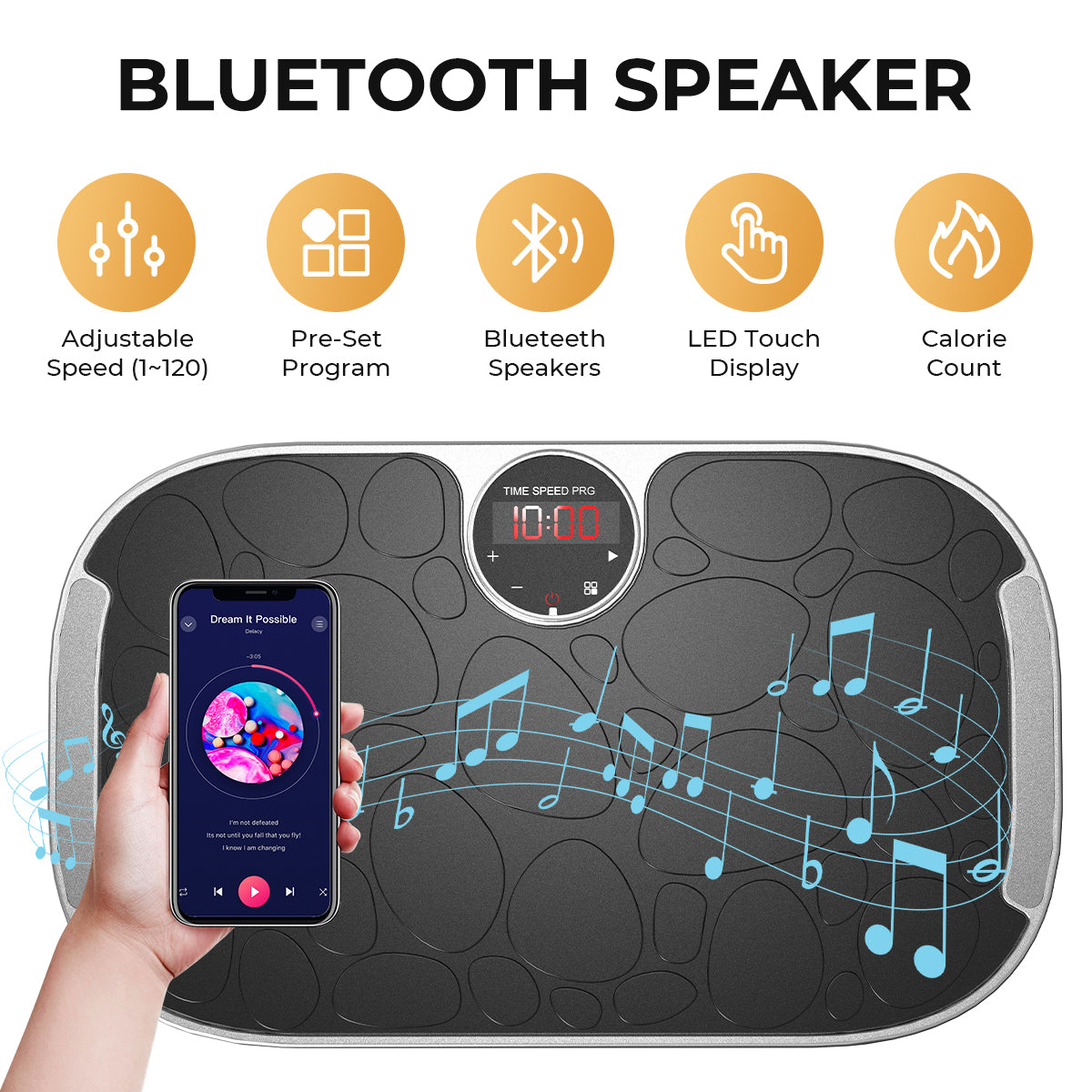 Vibration Plate with Loop Bands for Home Gym Vibration Plate with Loop Bands for Home Gym