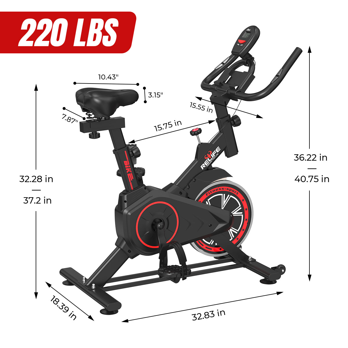 Indoor Belt Drive Stationary Exercise Bike