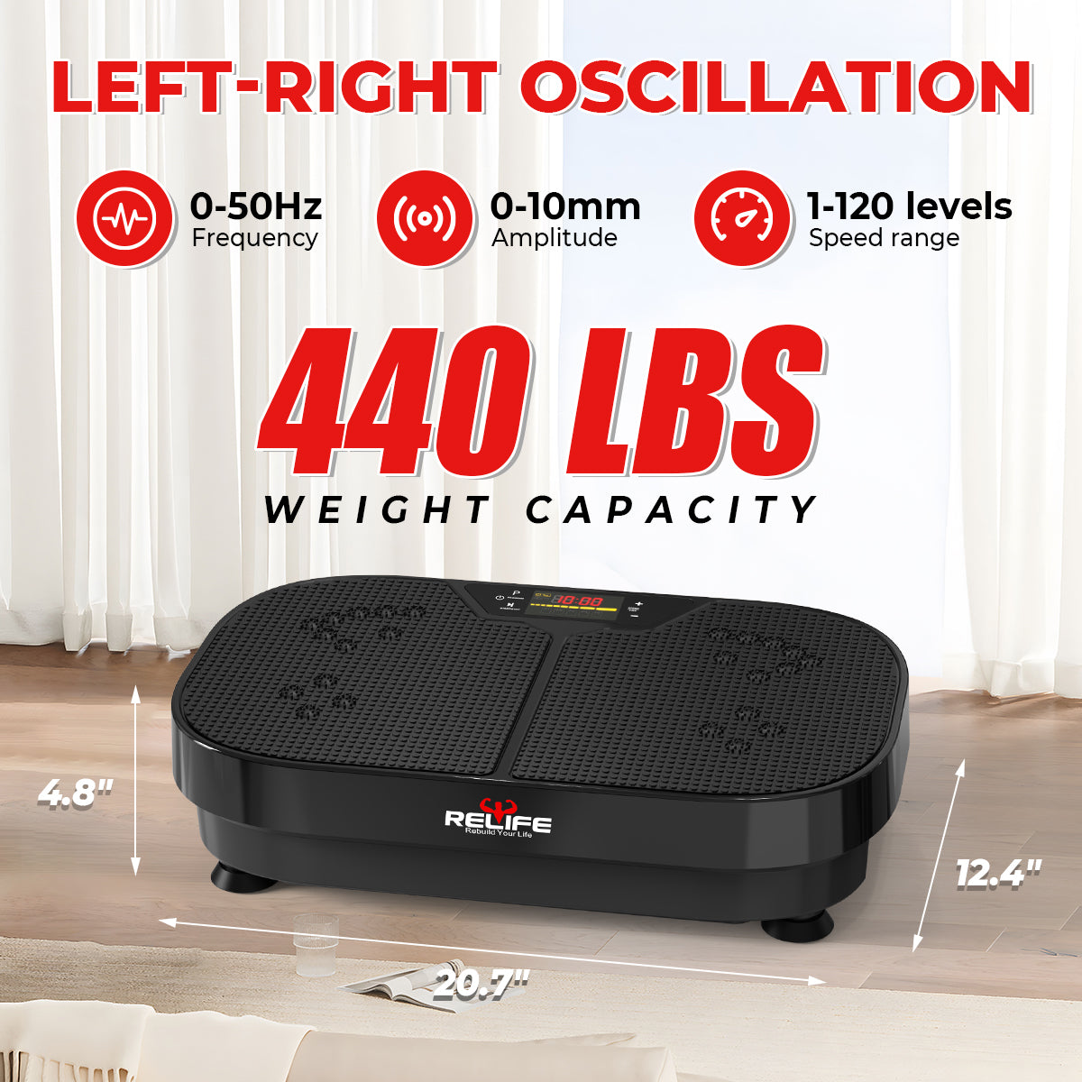 Fitness Vibration Platform with Loop Bands for Weight Loss Fitness Vibration Platform with Loop Bands for Weight Loss
