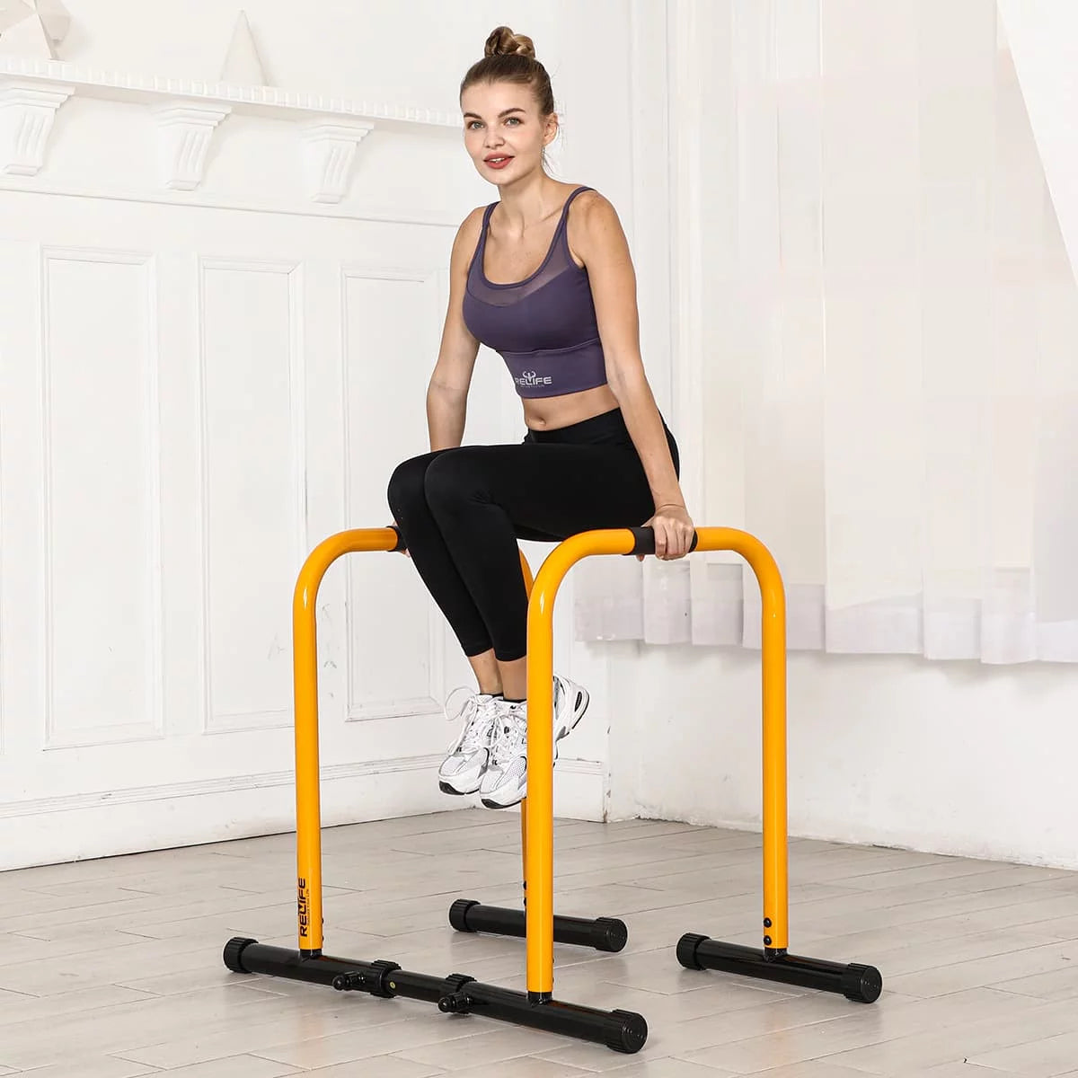 CCLIFE Dip Bar Dip Station Push Up Dip Stand met Sling Trainer CCLIFE Dip Bar Dip Station Push Up Dip Stand met Sling Trainer