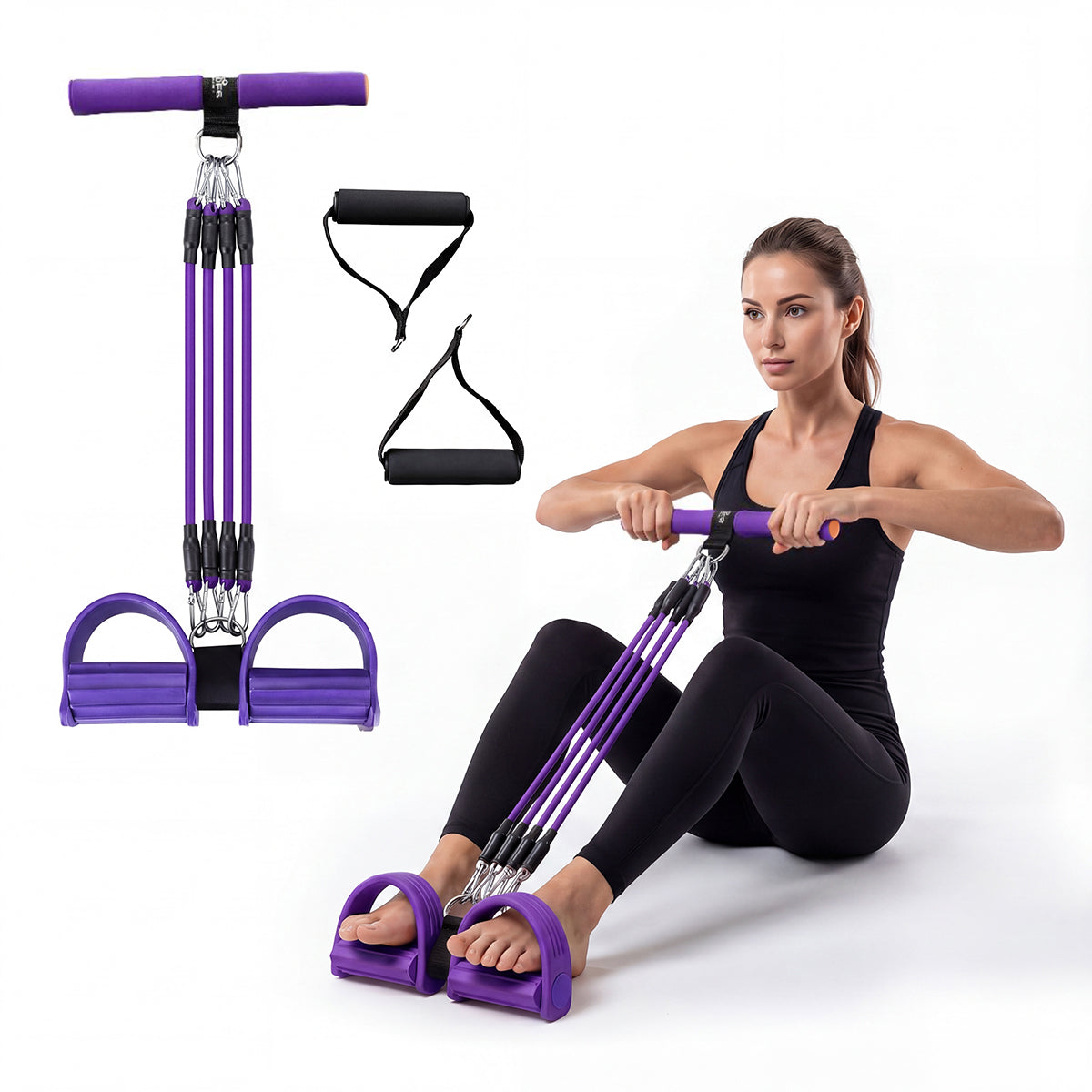 how to use pedal resistance band Pedal Resistance Bands with Handles – Portable Foot Pedal Resistance T