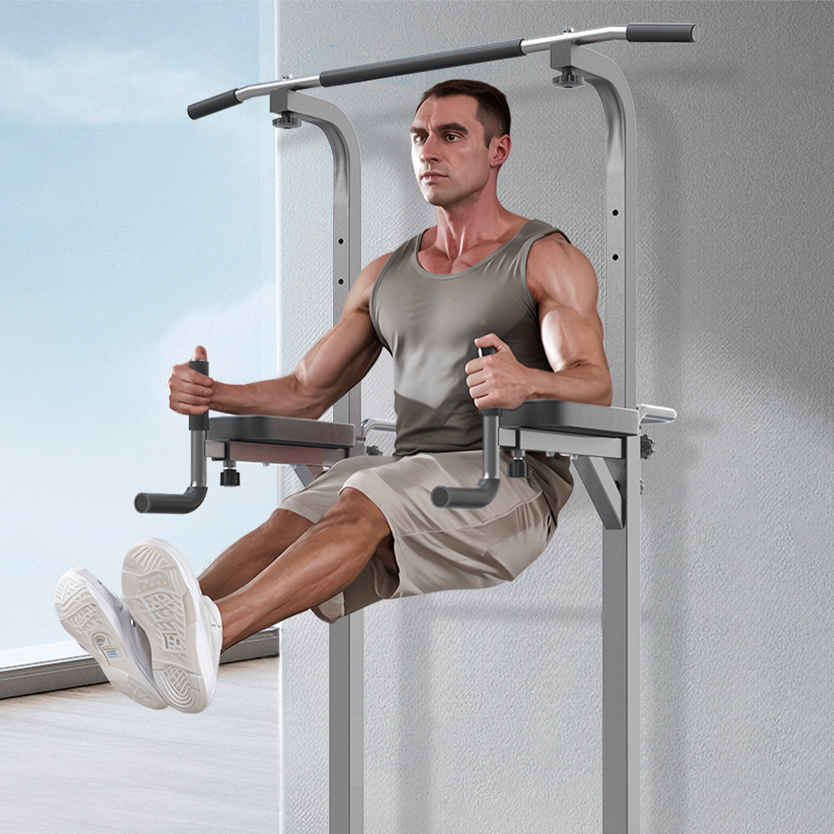 Relife Rebuild Your Life Power Tower Workout Pull Up Station for Home