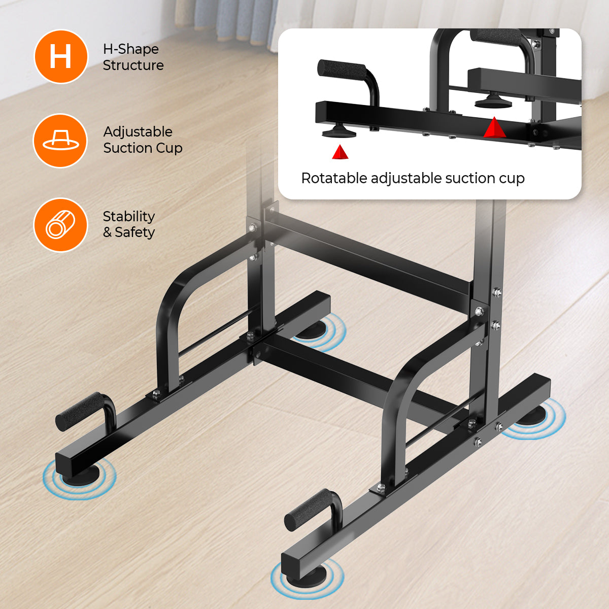 Relife Rebuild Your Life Supports de pression - Pour push-up - Hauteur réglable - Appareil de fitness (Black-2 Relife Rebuild Your Life Supports de pression - Pour push-up - Hauteur réglable - Appareil de fitness (Black-2