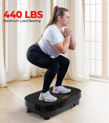 Whole Body Vibration Platform with Loop Bands for Fitness & Slimming