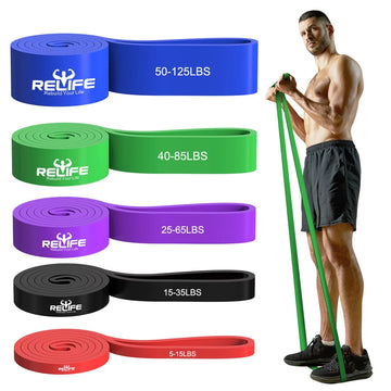 Pull Up Resistance Bands with Carry Bag (Set of 5)