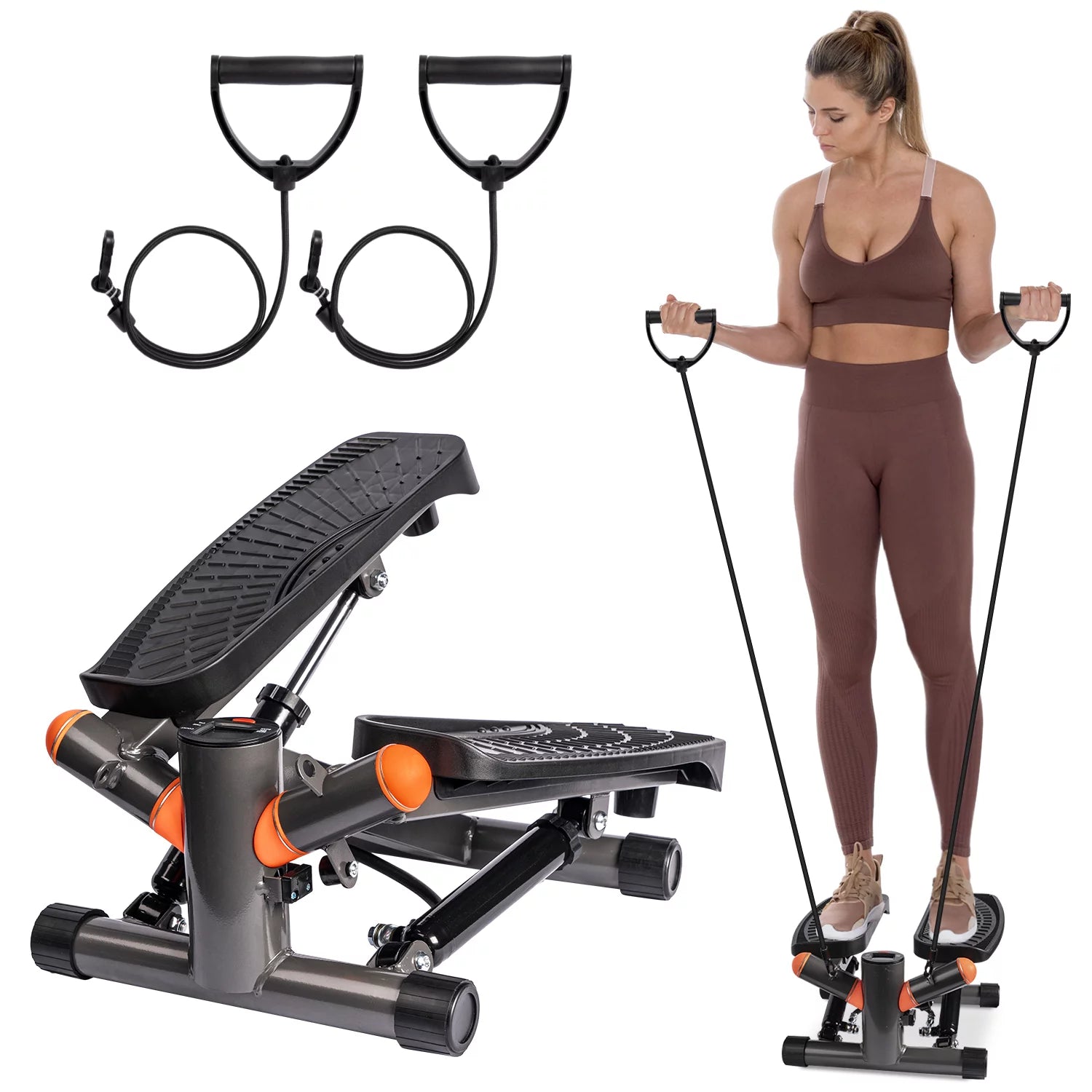 Stair Stepper Machine with Resistance Bands for Exercise at Home