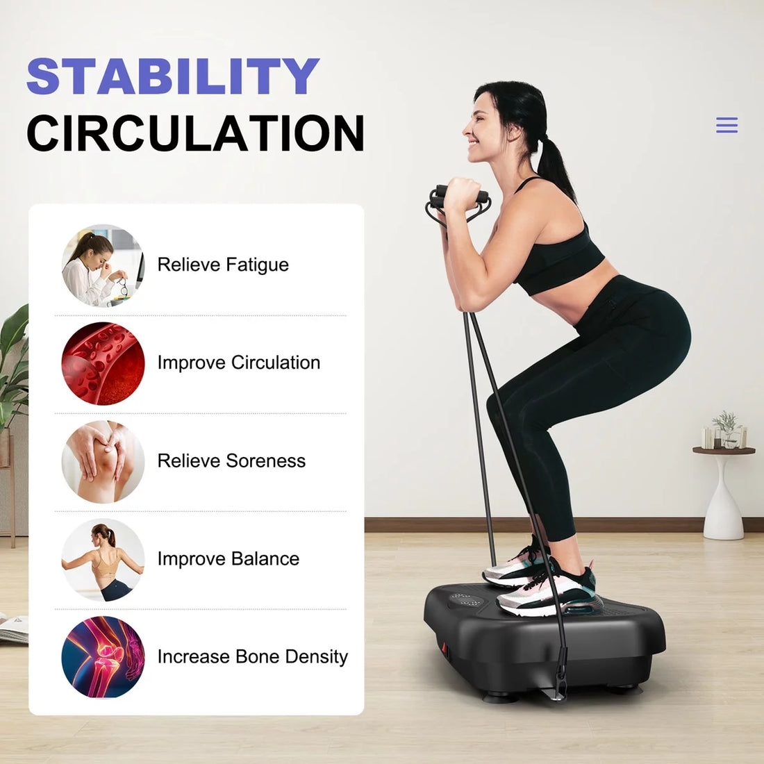 Whole Body Workout Vibration Plate Exercise Machine for Weight Loss