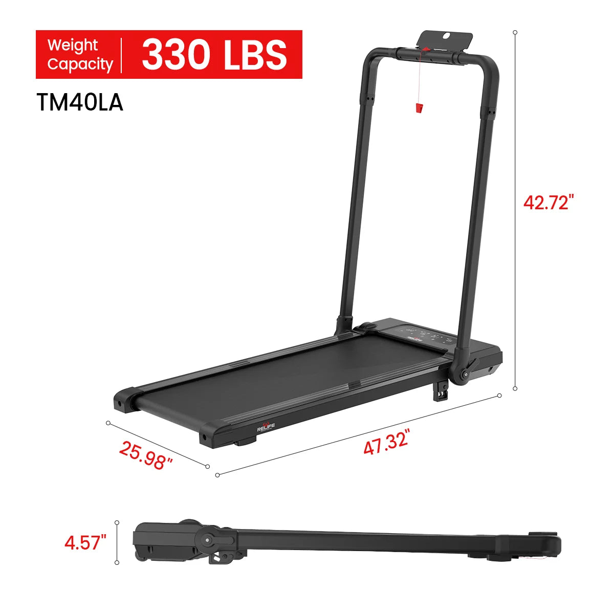 2 in 1 Fold up Treadmill Under Desk Walking Pad