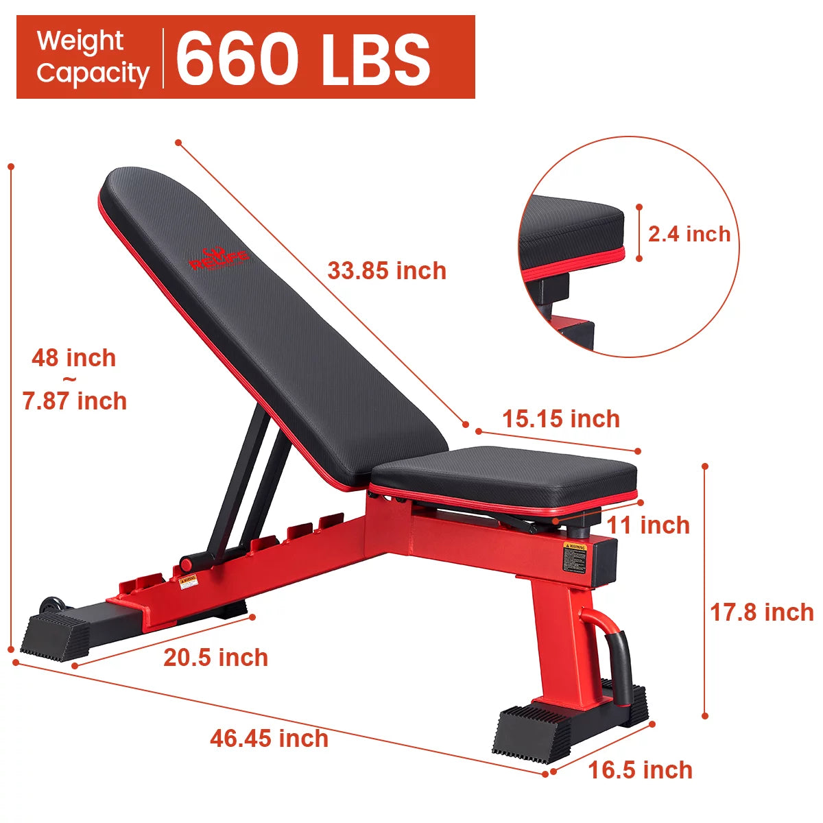 Container Weight Bench WB603 Commercial Weight Bench